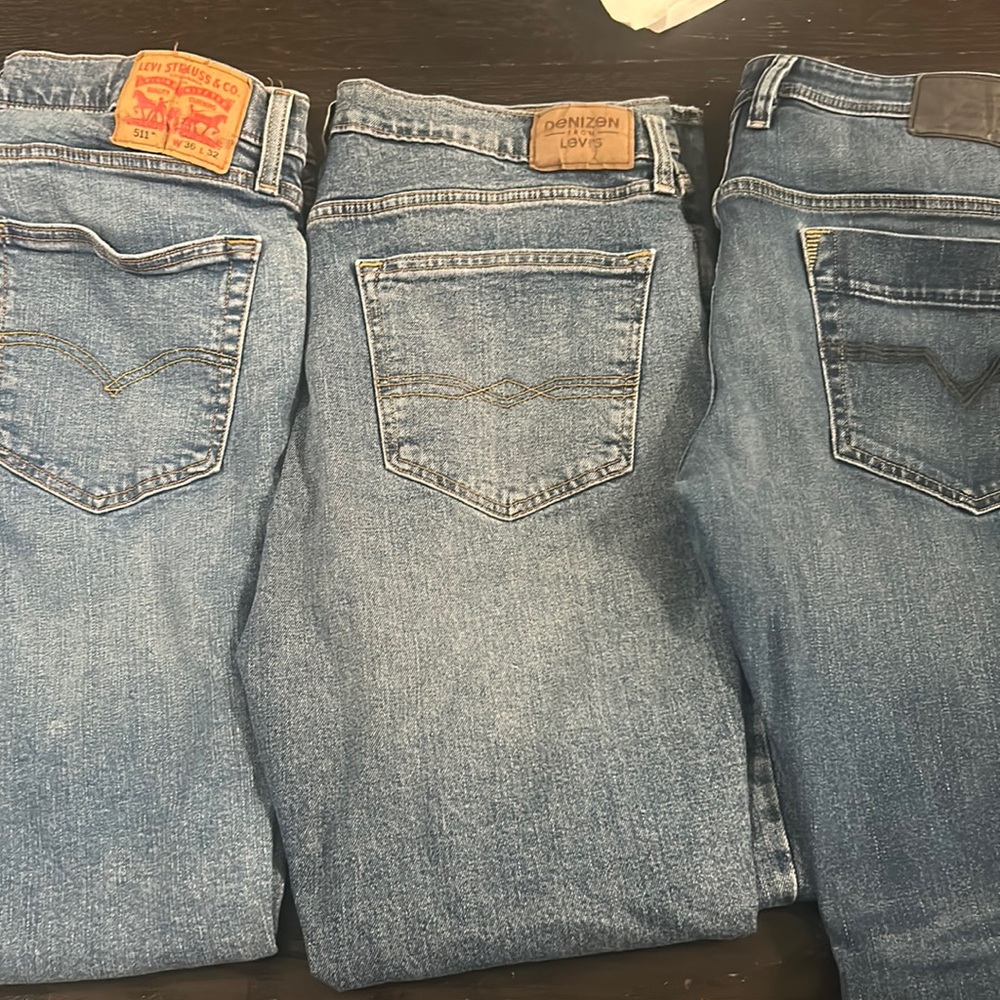Levi's and Diesel Jeans Lot 36x32 Men's Jeans Lot